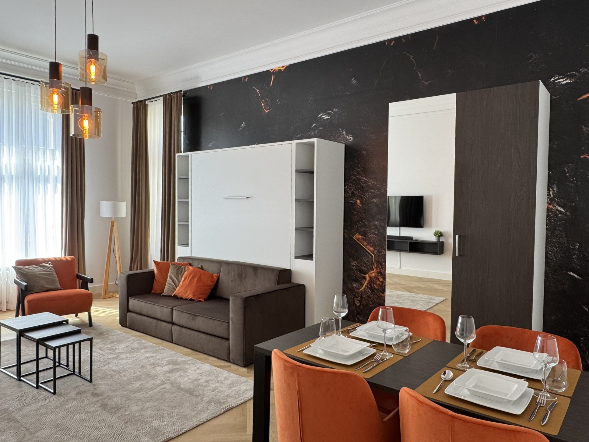 Berlin KuDamm69 MockUp Fire Living Room